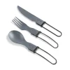 Tekk Trio Folding Cutlery Set - Grey